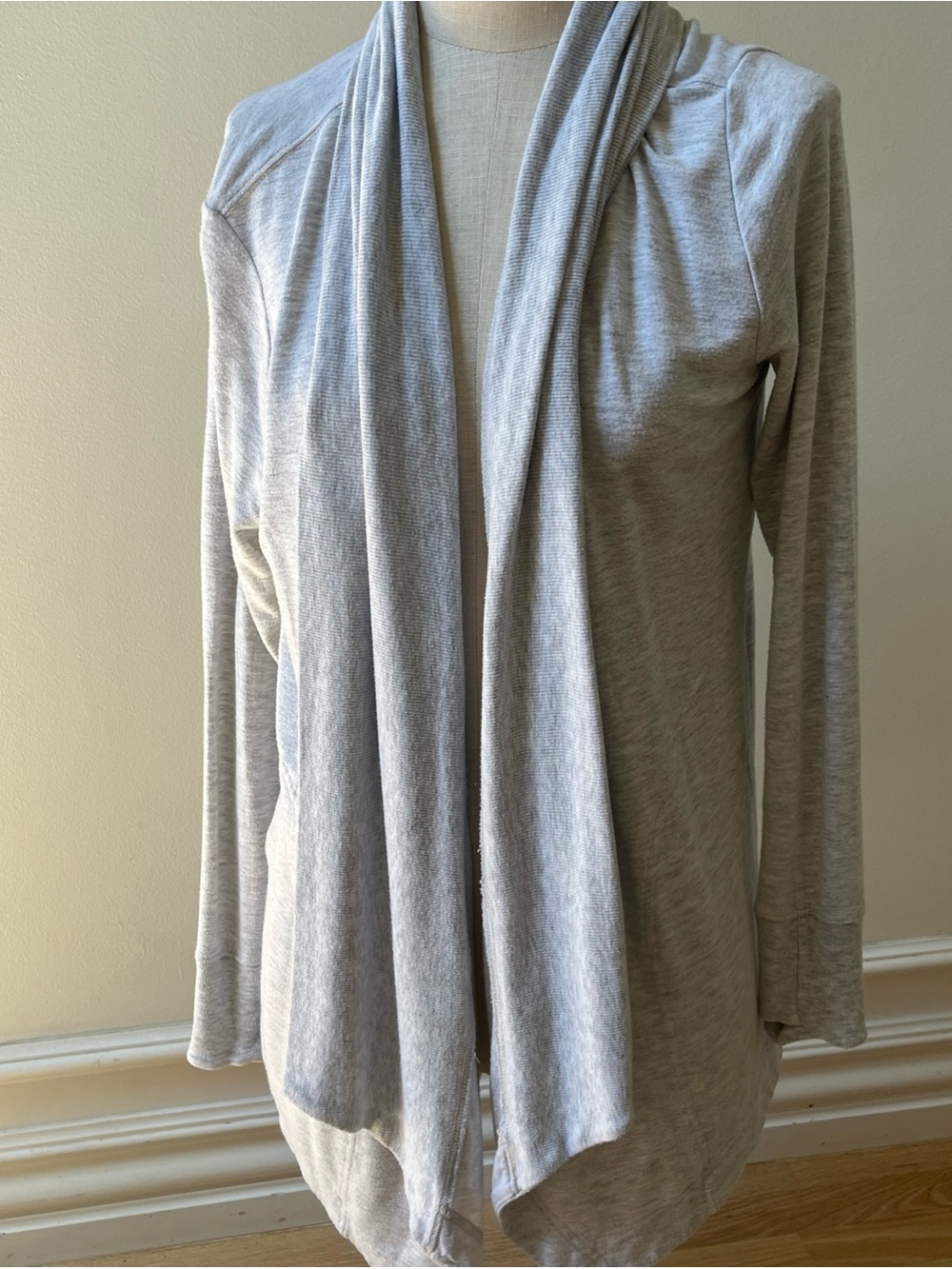 Athleta Pranayama Restore Wrap Gray Open Cardigan 882498 Womens Size XS